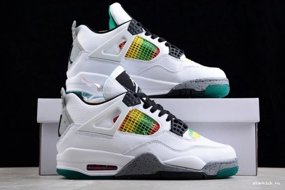 4 AQ9129-100 Green AQ9129-100 Lucid Retro Rasta Jordan 0913